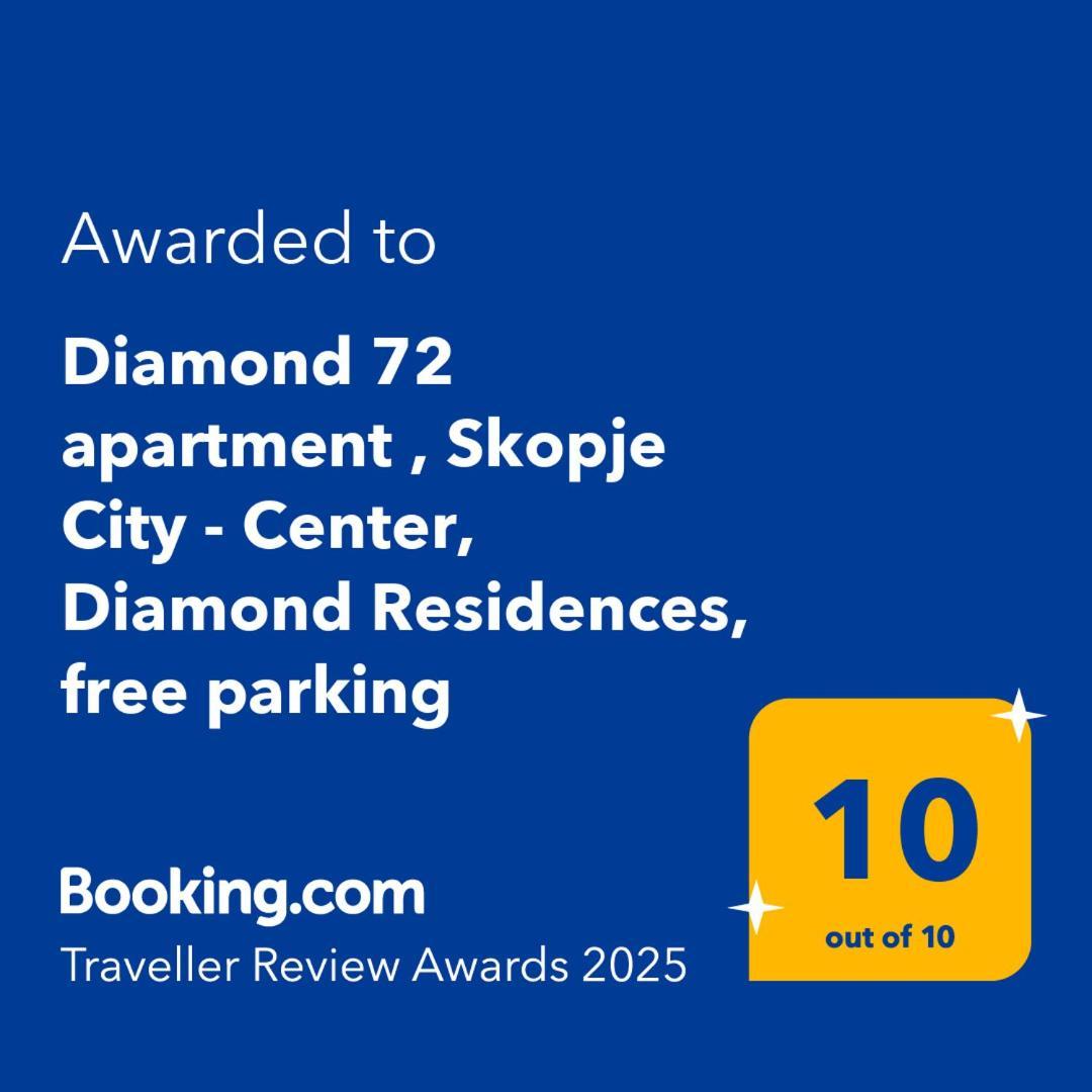 Diamond 72 Apartment , Skopje City - Center, Diamond Residences, Free Parking Bagian luar foto